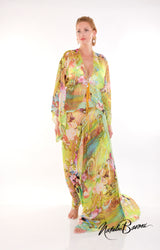 Short Kimono Sleeve Tie Front Duster - Lido