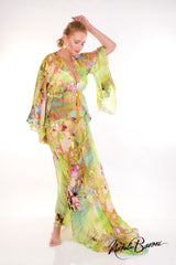 Short Kimono Sleeve Tie Front Duster - Lido