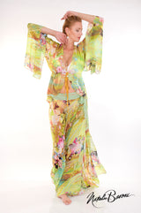 Short Kimono Sleeve Tie Front Duster - Lido