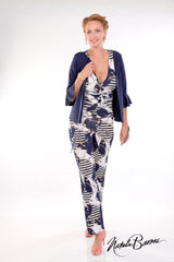 3/4 Bell Sleeve Crop Jacket - Amalfi