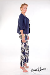 3/4 Bell Sleeve Crop Jacket - Amalfi