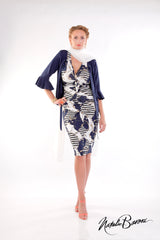 3/4 Bell Sleeve Crop Jacket - Amalfi