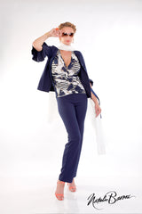 3/4 Bell Sleeve Crop Jacket - Amalfi