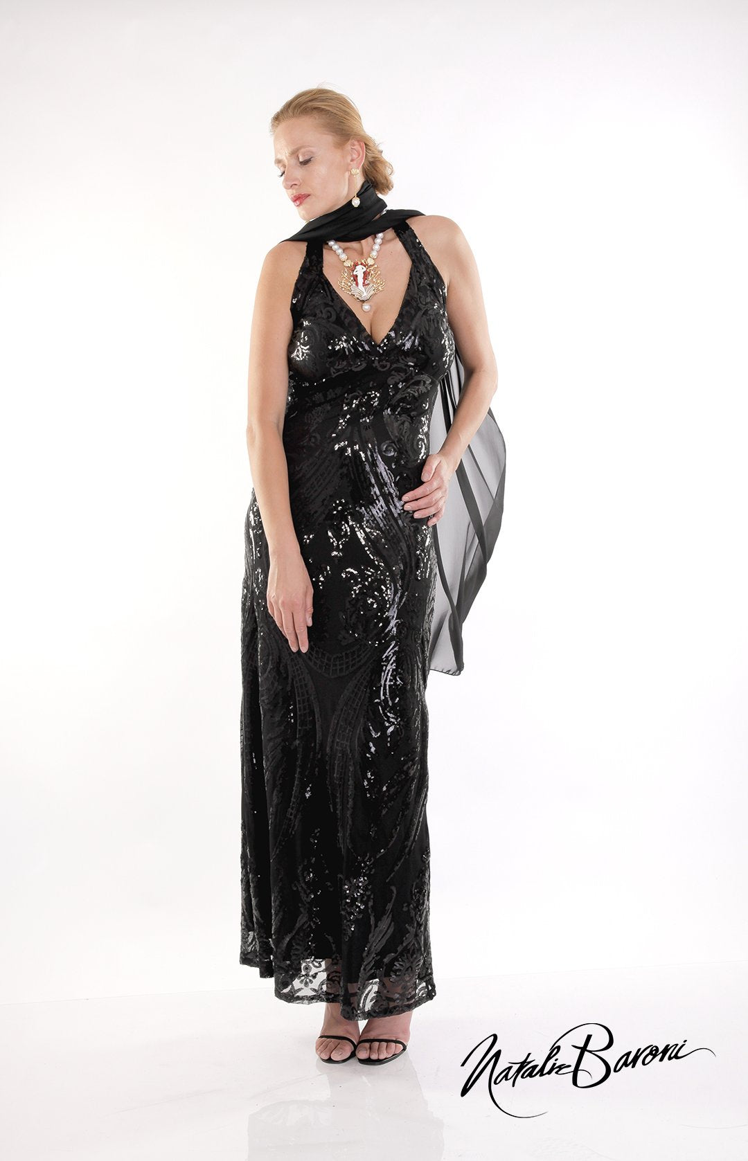 Formal dresses with scarves online
