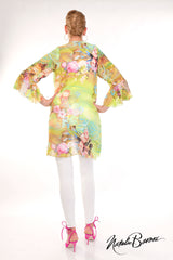 Ruffle Sleeve Duster - Lido