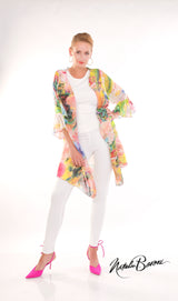 Mid Length Ruffle Sleeve Duster - Venezia