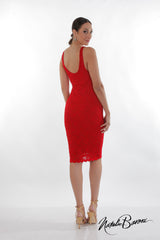 Sleeveless Lace Cocktail Dress - Burano