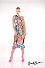 Pencil Skirt with Ruffle - Capri