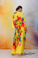 Yellow Floral Short Swing Jacket - Portofino