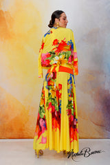 Yellow Floral Short Swing Jacket - Portofino