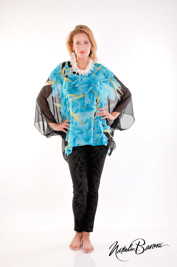 Long Kimono Sleeve Top - Lido