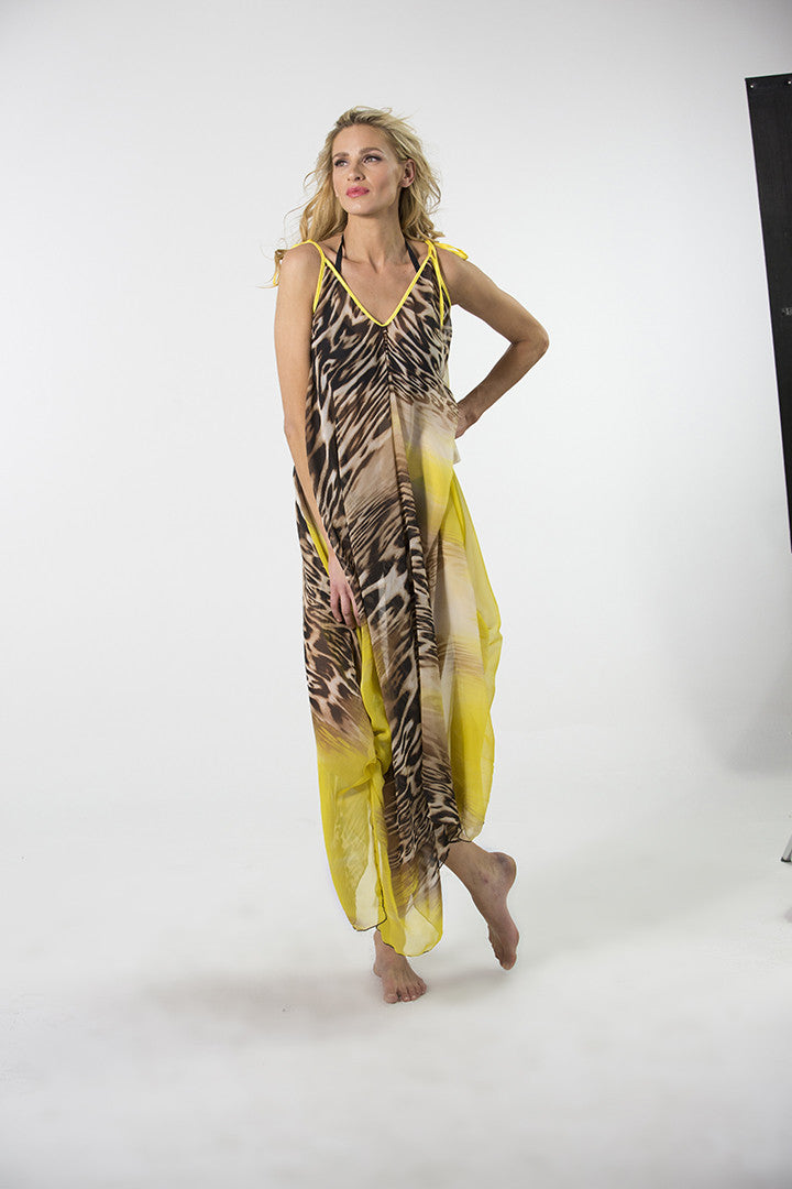 Tahitian Chiffon Tie Dress