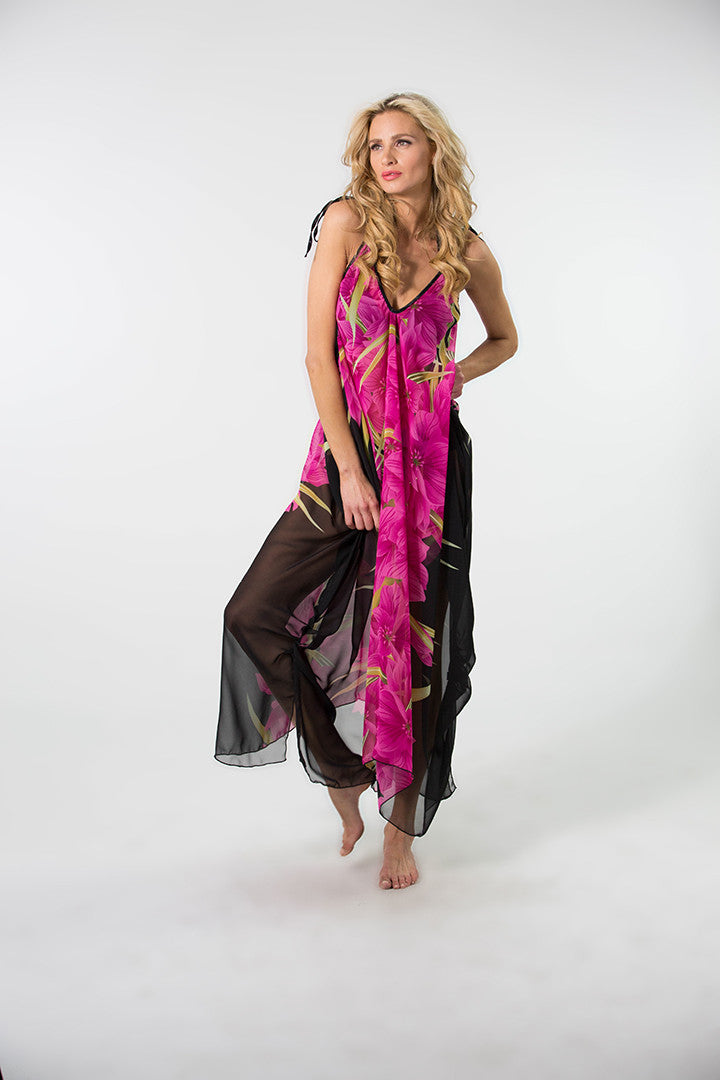 Tahitian Chiffon Tie Dress