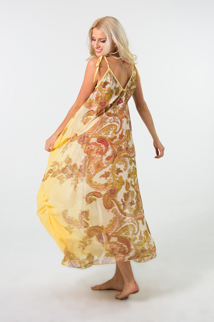 Tahitian Chiffon Tie Dress