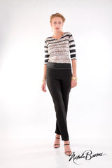 3/4 Sleeve Balletneck Top - Amalfi