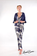 3/4 Bell Sleeve Crop Jacket - Amalfi