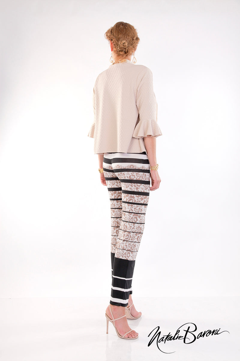 3/4 Bell Sleeve Crop Jacket - Amalfi