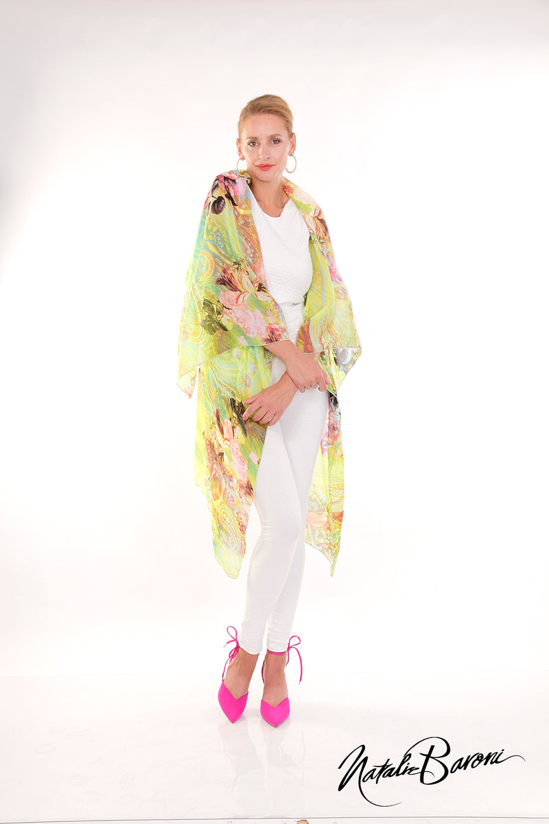 Mid-Length Kimono Sleeve Duster - Lido