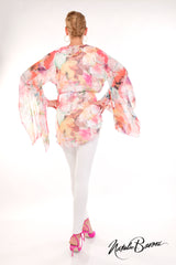 Kimono Sleeve Short Duster w/ Tie - Venezia