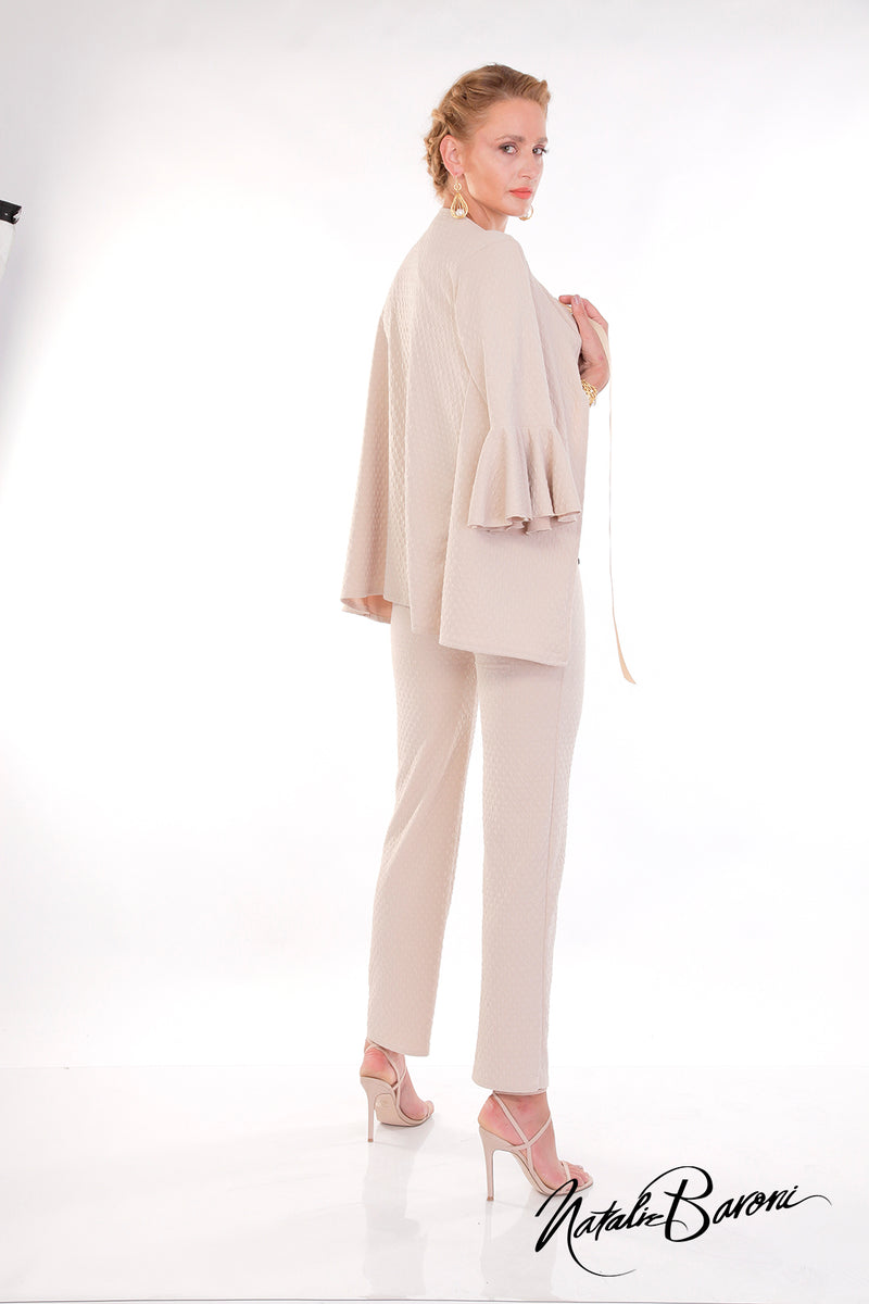 Mid Length Bell Sleeve Jacket - Amalfi