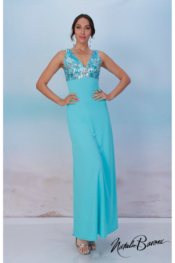 Aquamarine Long Dress - La Scala