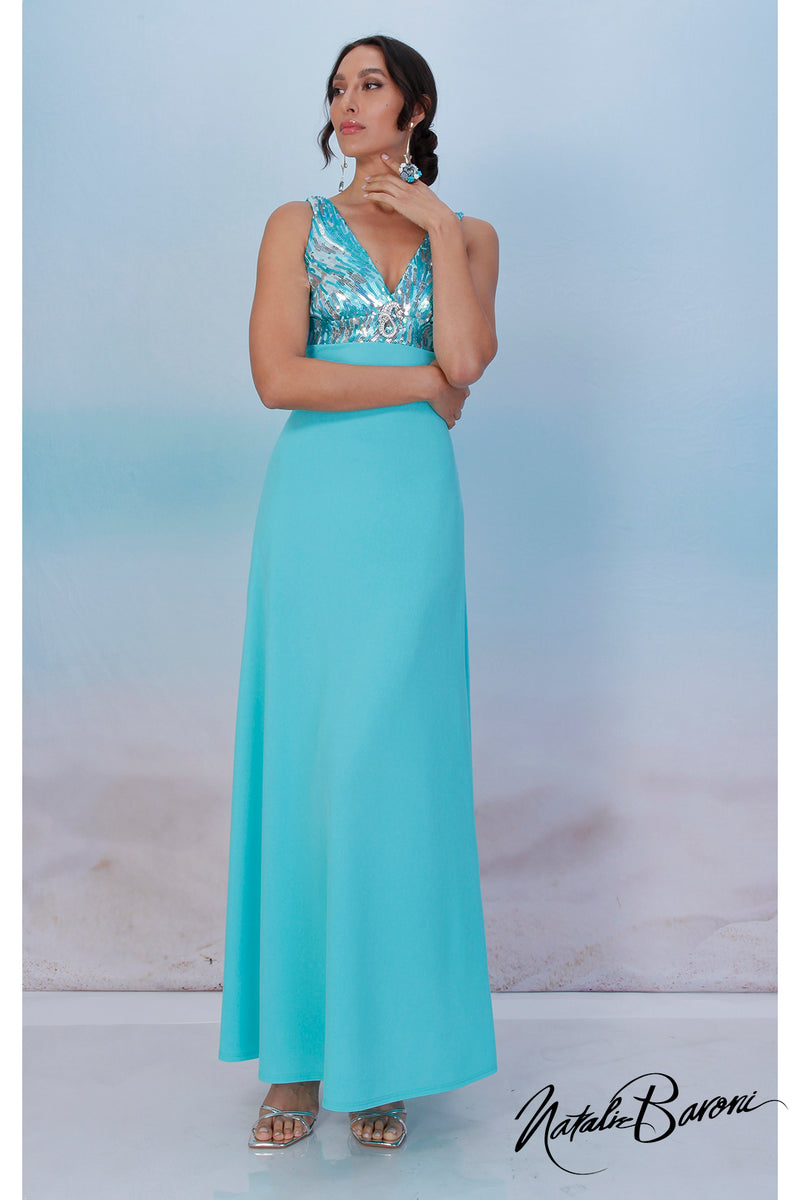 Aquamarine Long Dress - La Scala