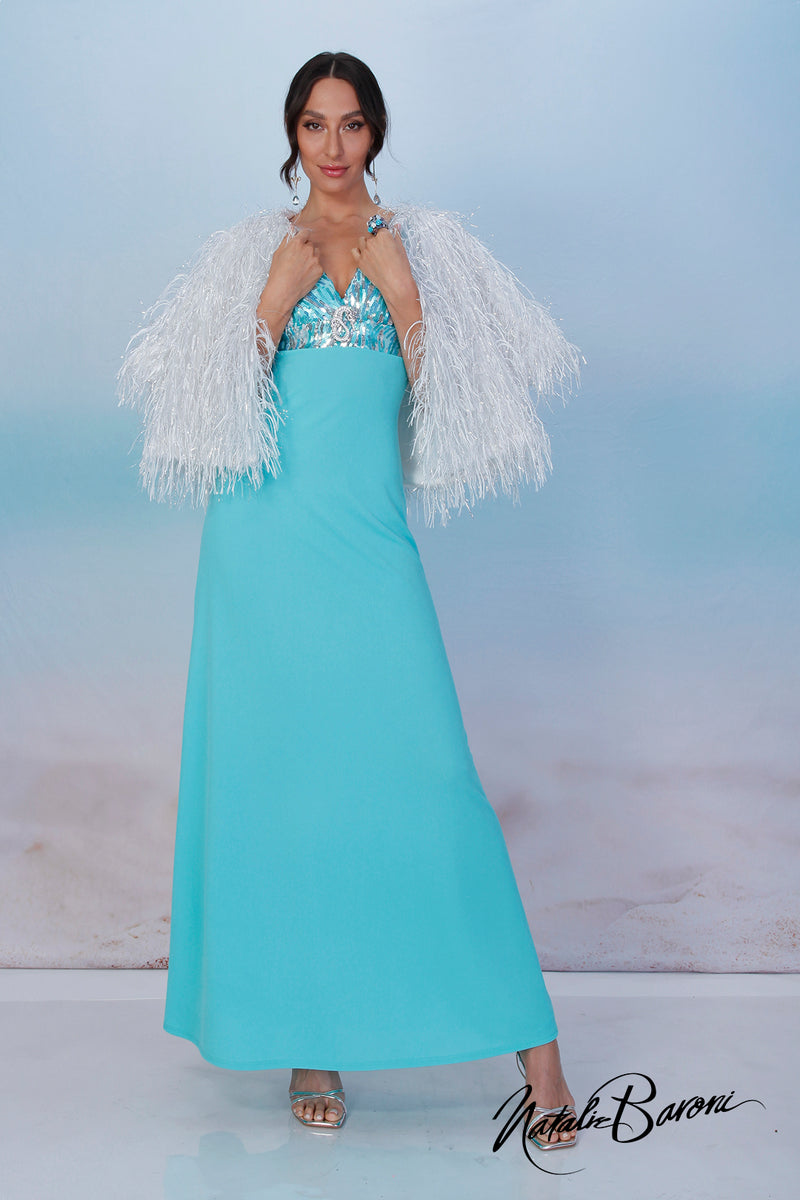 Aquamarine Long Dress - La Scala