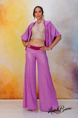 Lilac Sequin Crop Jacket - La Scala