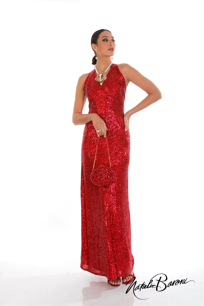 Red Evening Gown - La Scala