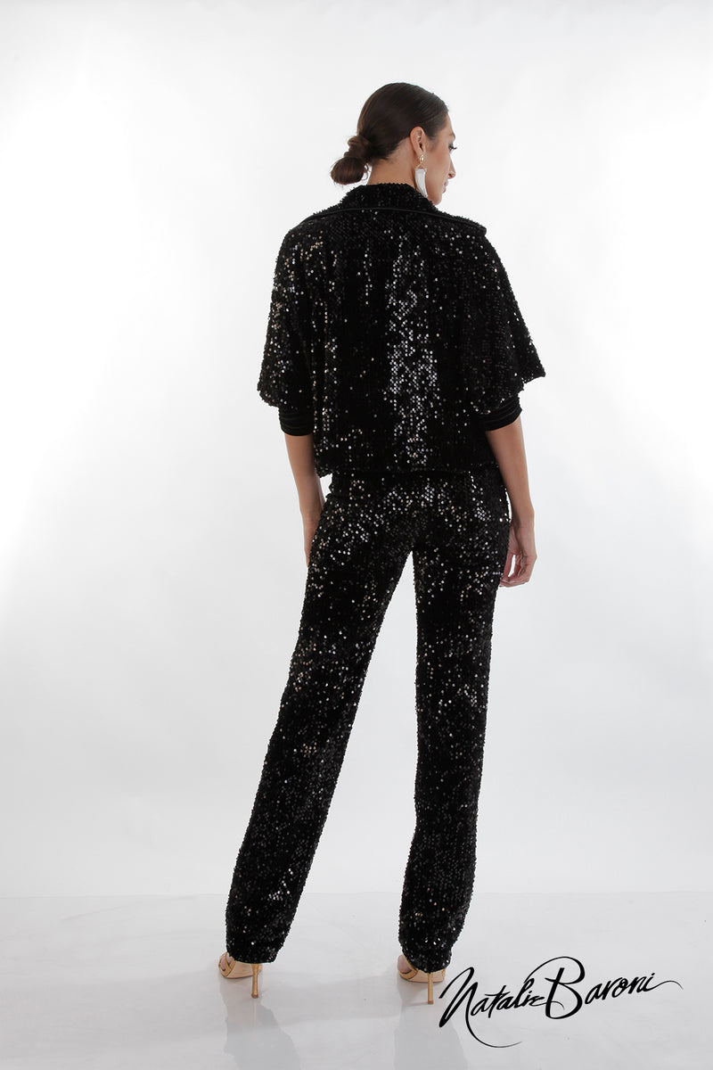 Sequin Stiletto Pant - La Scala