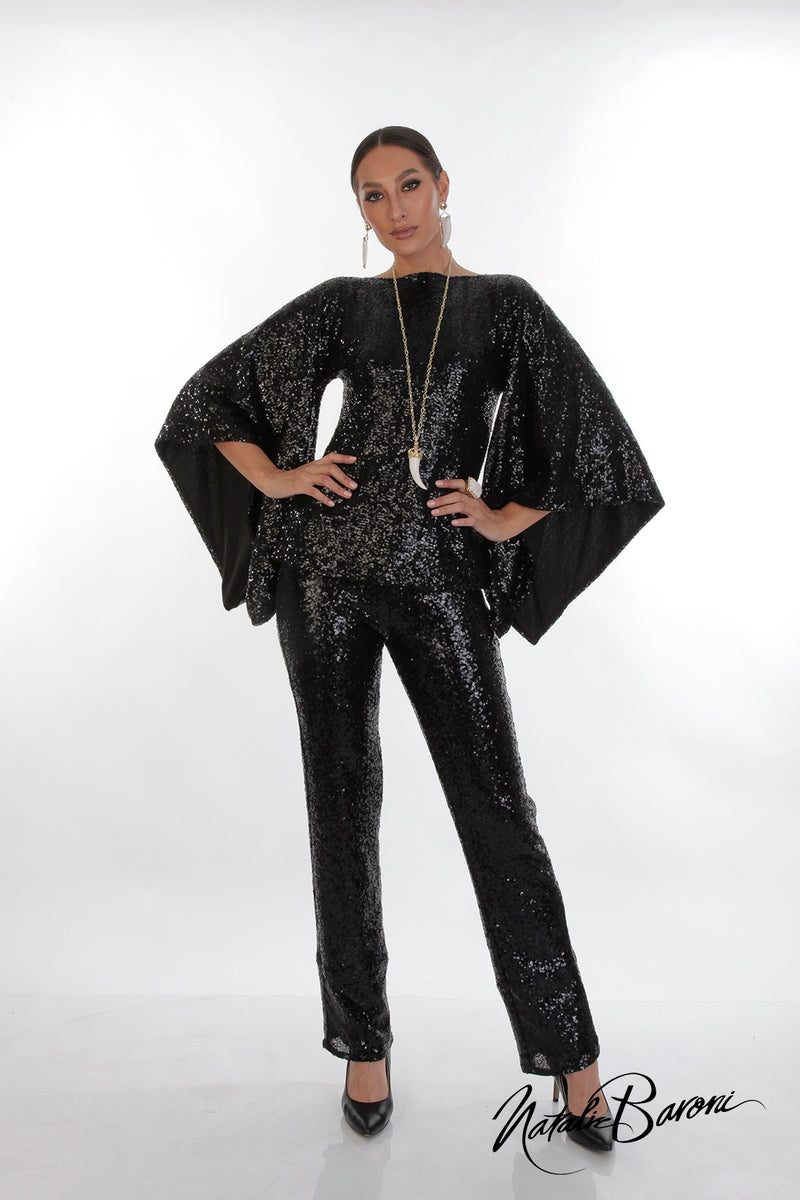 Sequin Stiletto Pant - La Scala