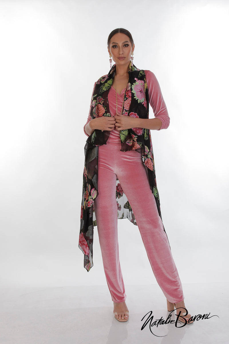 Stiletto Velvet Pant - Roma