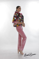 Faux Mink Crop Jacket - Roma