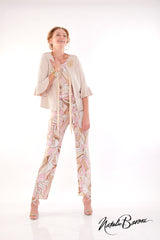3/4 Bell Sleeve Crop Jacket - Positano
