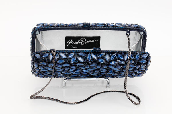 Jeweled Sapphire Rectangular Evening Bag