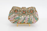 Pink & Green Opal Floral Evening Bag
