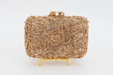 Gold and Diamond Floral Evening Bag