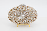 Gold and Diamond Oval Evening Bag