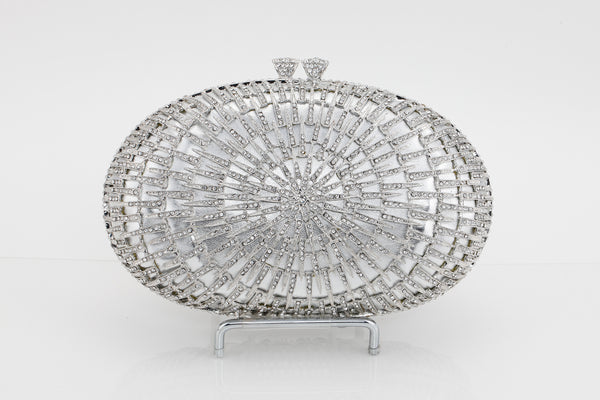 Diamond Oval Starburst Evening Bag