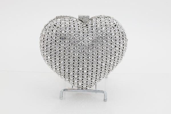 Couture Diamond Heart Evening Bag
