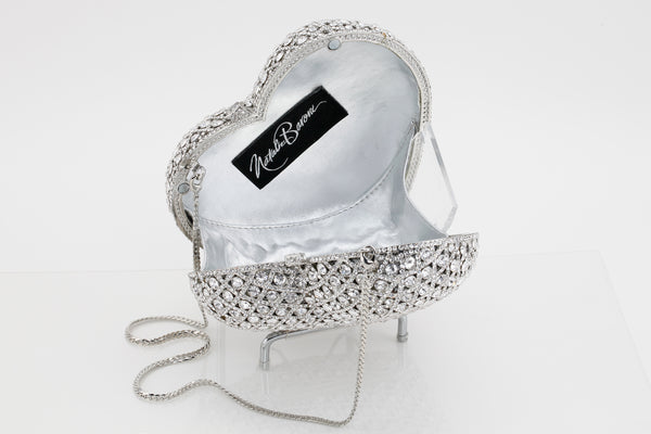 Couture Diamond Heart Evening Bag