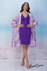 Purple Sleeveless Cocktail Dress - Murano