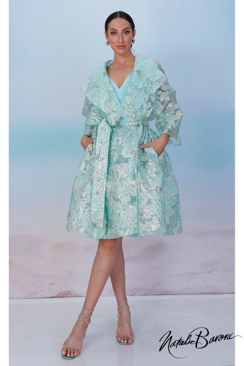 Turquoise Coat Dress - Venezia