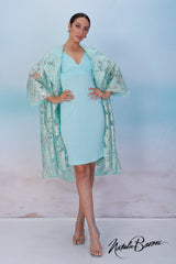 Turquoise Sleeveless Cocktail Dress - Murano