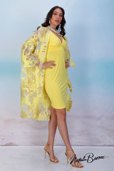 Yellow Sleeveless Cocktail Dress - Murano