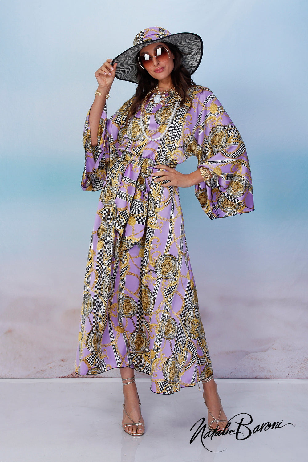 Lavender Kimono Dress