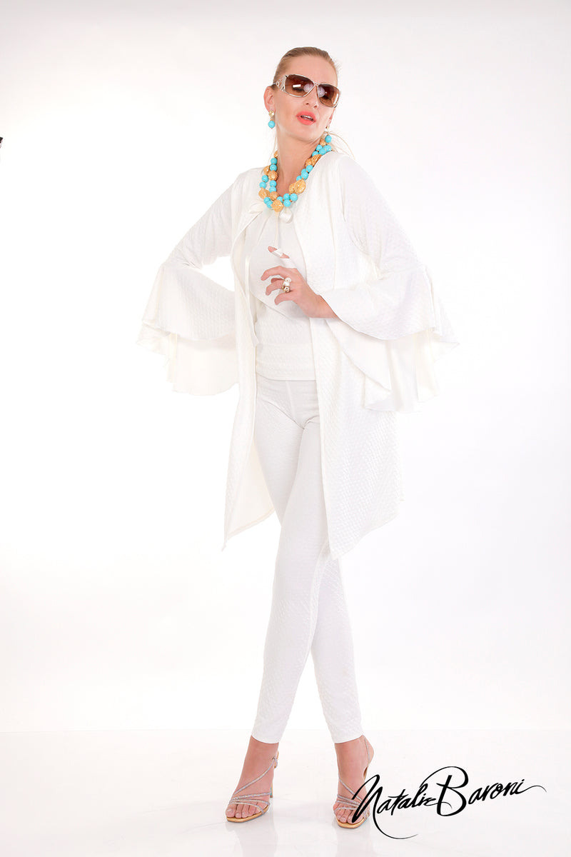 Long Bell Sleeve Jacket - Amalfi