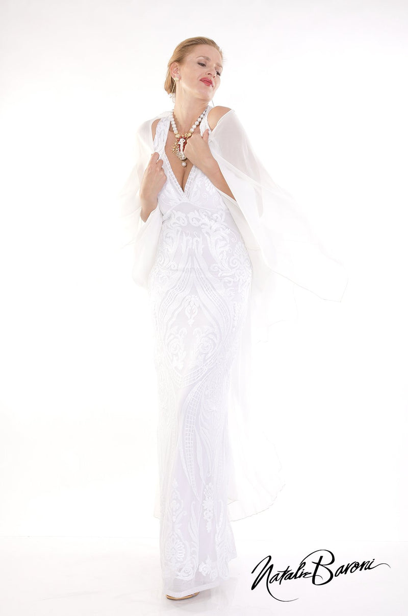 White Evening Gown - La Scala