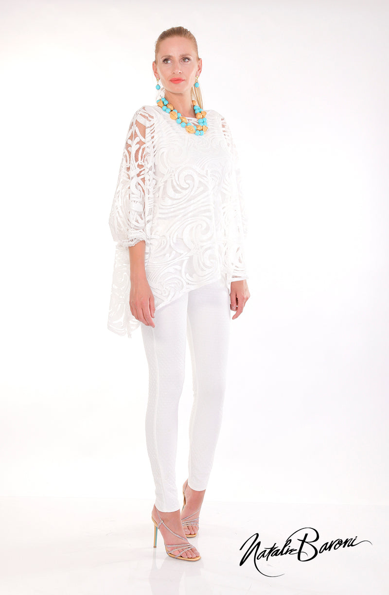 Sequin Short Poncho Top - La Scala